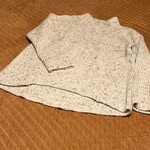 Madewell mock neck sweater, slightly cropped.